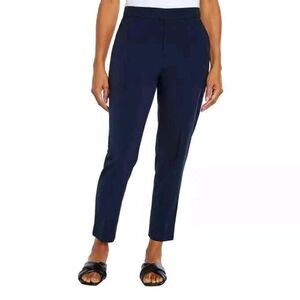 BANANA REPUBLIC SOLID NAVY TAPERED PULL ON PANT SZ 14 NEW WITH TAGS